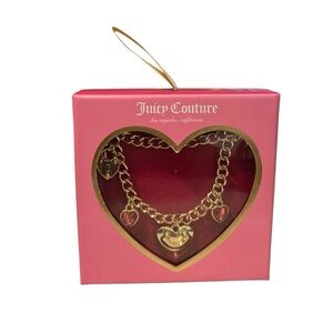 Juicy Couture Gold Heart Charm Bracelet NWT